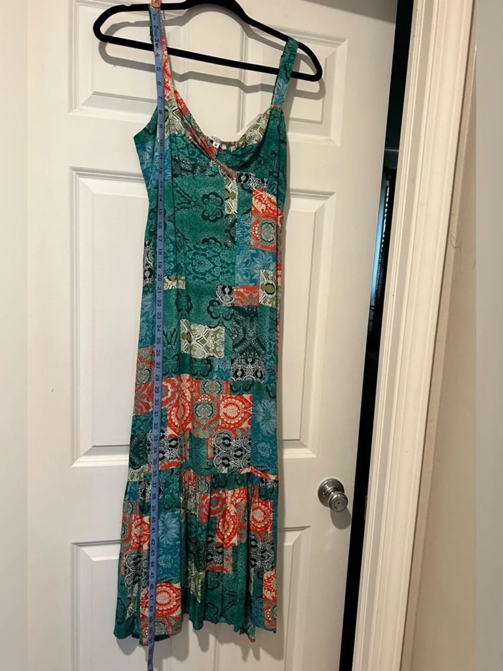 NWOT Boho Floral Adjustable Strap V Neck Beach Flowy Maxi Sundress - Picture 8 of 16